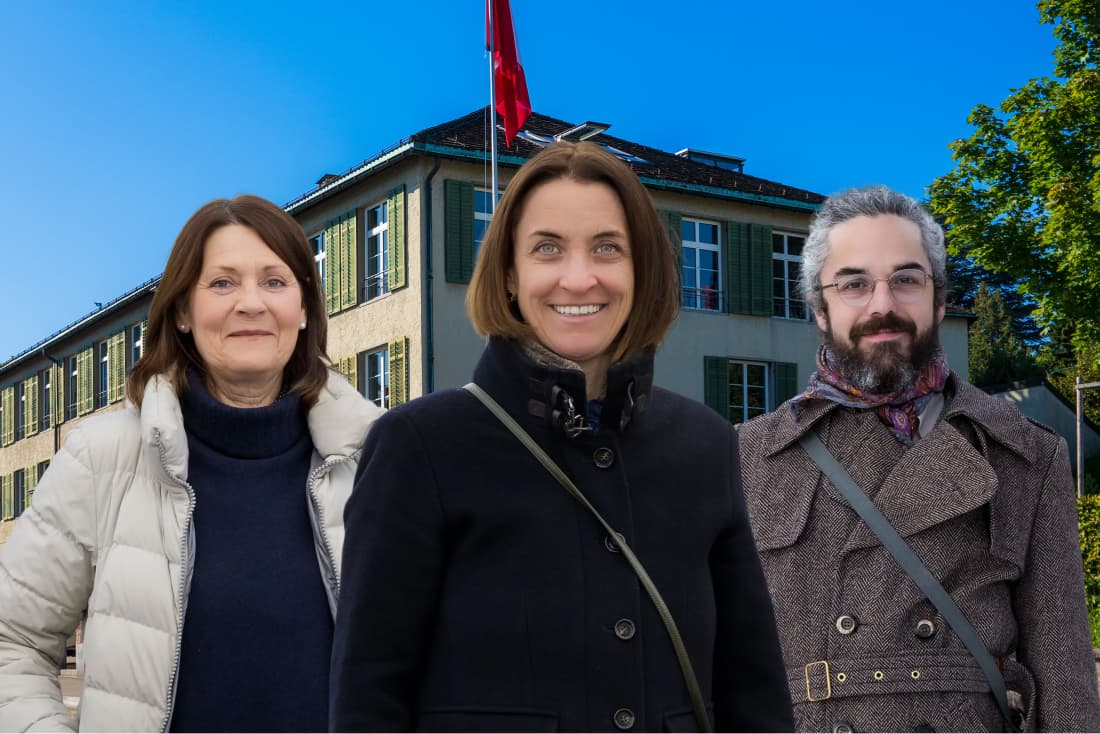 Edith Häusler (Grüne), Phyliss Scholl (FPD, bisher) und Joel Contina (Parteilos) möchten das Gemeindepräsidium.