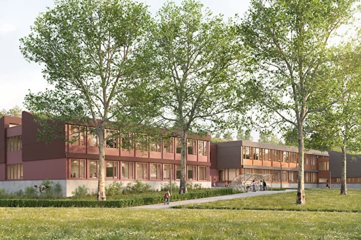 Auf Anfang des Schuljahrs 2028/29 wird das Schulhaus Schweikrüti so aussehen.