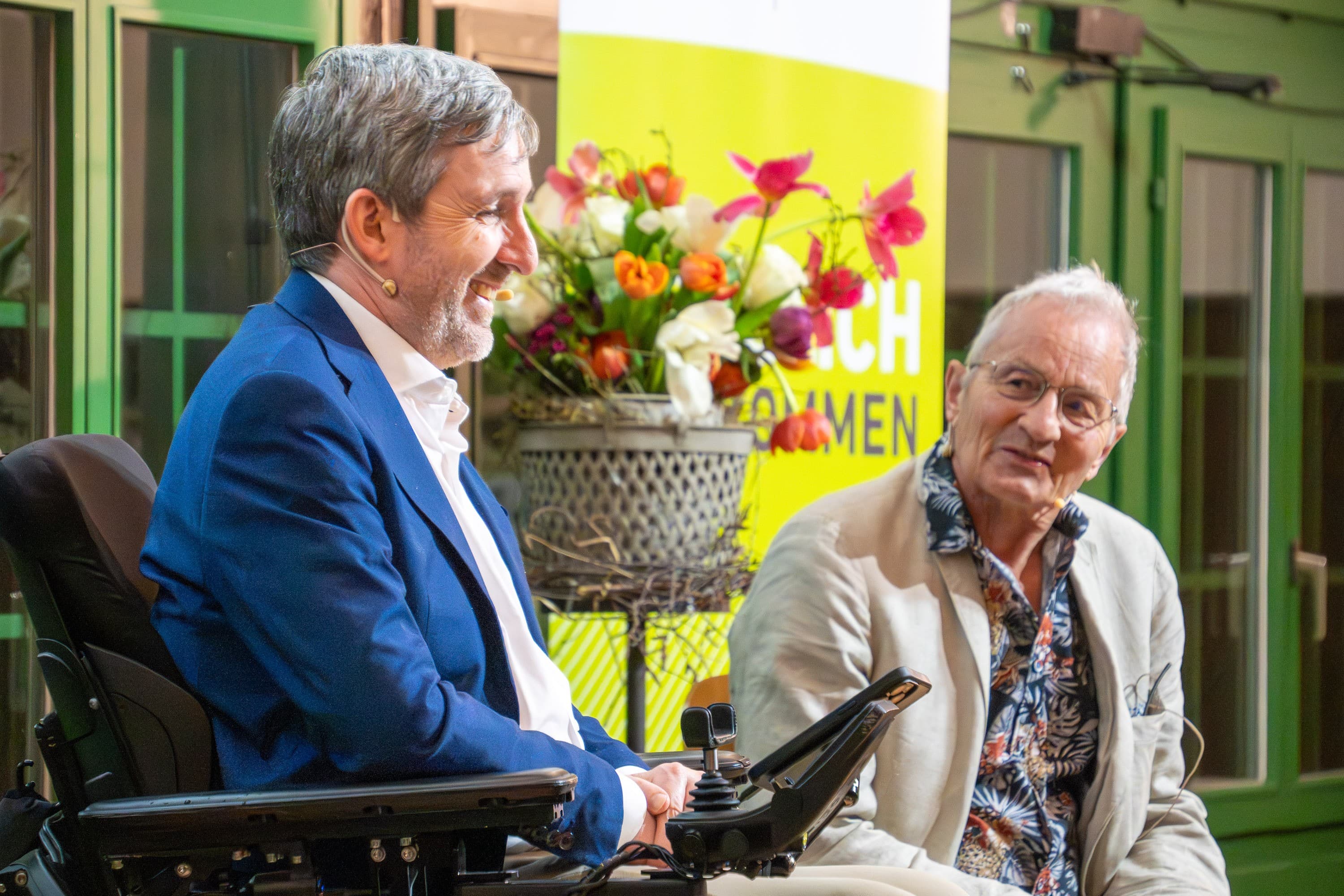 Der Stadtpräsident von Wädenswil und Mitte-Nationalrat Philipp Kutter (links) wurde von Georges Müller befragt.