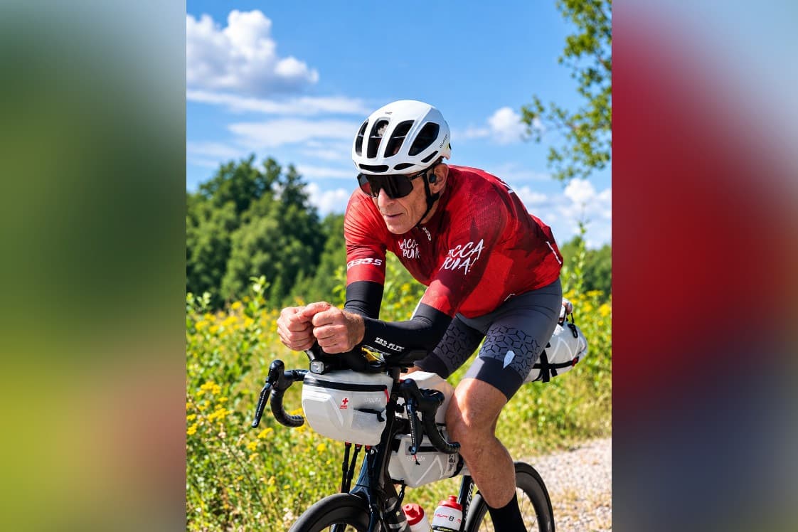 Sandro Angelastri auf der 4000 Kilometer langen Strecke.