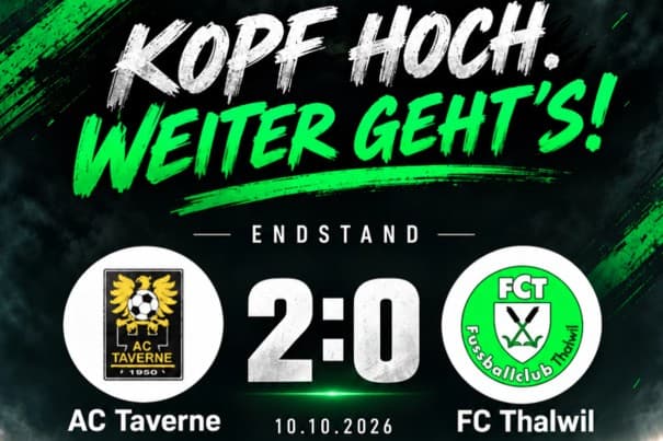 Nach der Niederlage im Tessin konzentriert sich die 1. Mannschaft des FC Thalwil nun auf das Cup-Spiel von kommendem Samstag.